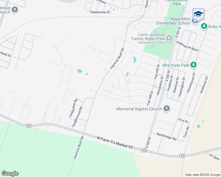 map of restaurants, bars, coffee shops, grocery stores, and more near 619 Rivington Drive in Temple