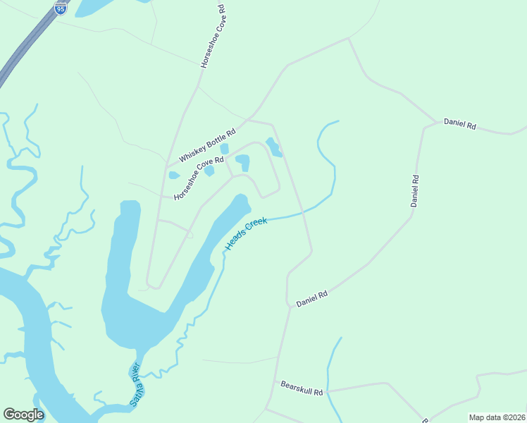 map of restaurants, bars, coffee shops, grocery stores, and more near 2110 Horseshoe Cove Road in Waverly