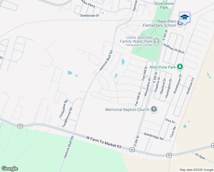 map of restaurants, bars, coffee shops, grocery stores, and more near 702 Dunford Drive in Temple