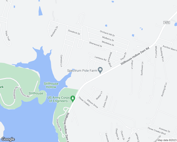 map of restaurants, bars, coffee shops, grocery stores, and more near 3323 Bruce Boulevard in Belton