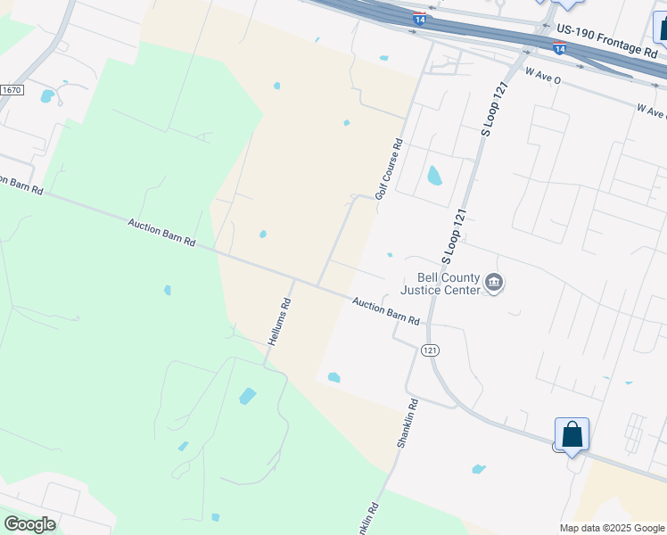 map of restaurants, bars, coffee shops, grocery stores, and more near 2459 Old Golf Course Road in Belton