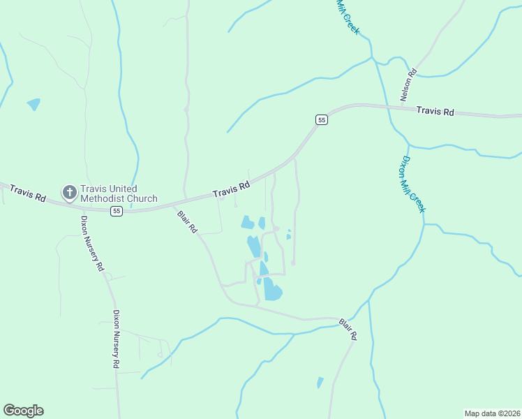 map of restaurants, bars, coffee shops, grocery stores, and more near 3070 Travis Road in Brewton