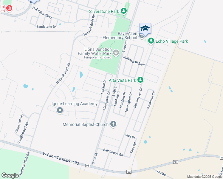 map of restaurants, bars, coffee shops, grocery stores, and more near 5717 Alexandria Drive in Temple