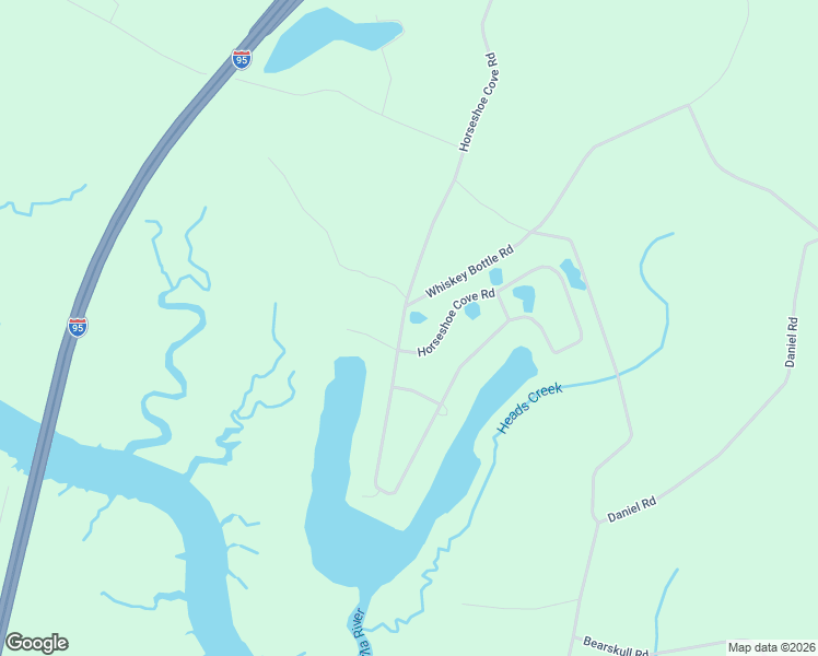 map of restaurants, bars, coffee shops, grocery stores, and more near 1049 Horseshoe Cove Road in Waverly
