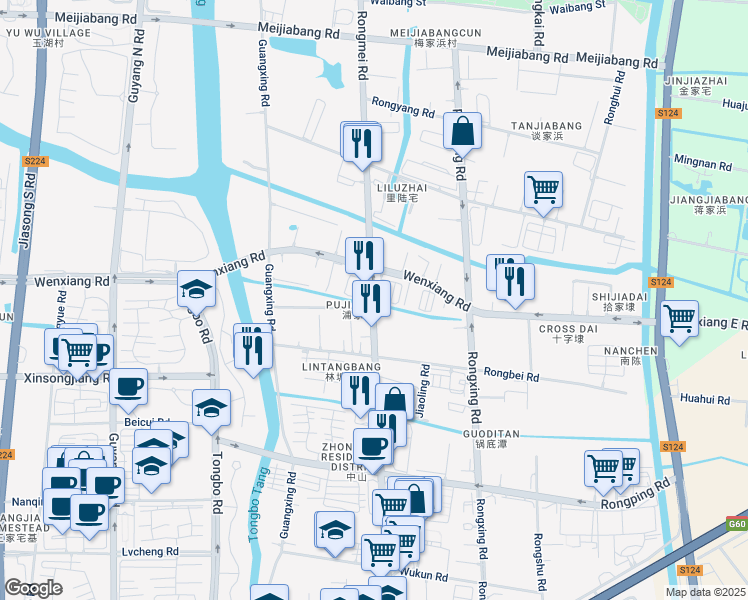 map of restaurants, bars, coffee shops, grocery stores, and more near in 
