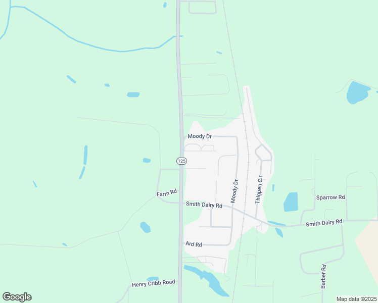 map of restaurants, bars, coffee shops, grocery stores, and more near 210 Georgia 125 in Ray City