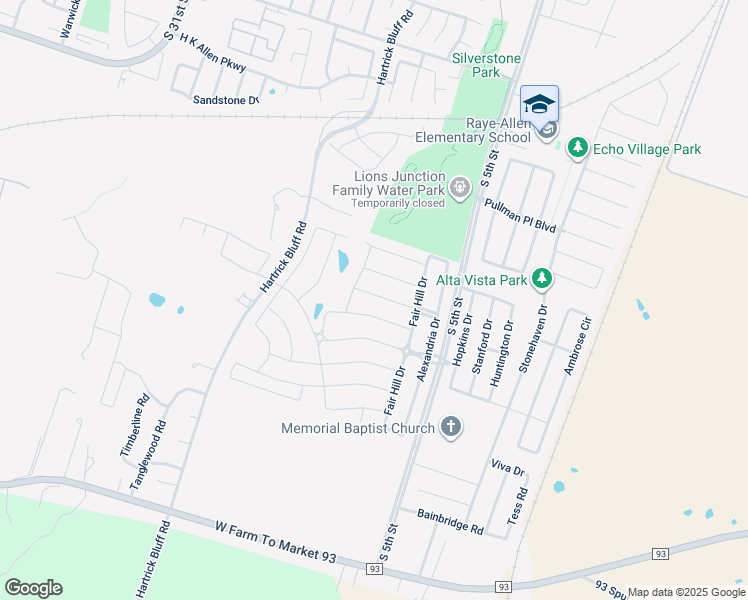 map of restaurants, bars, coffee shops, grocery stores, and more near 5711 Markham Drive in Temple