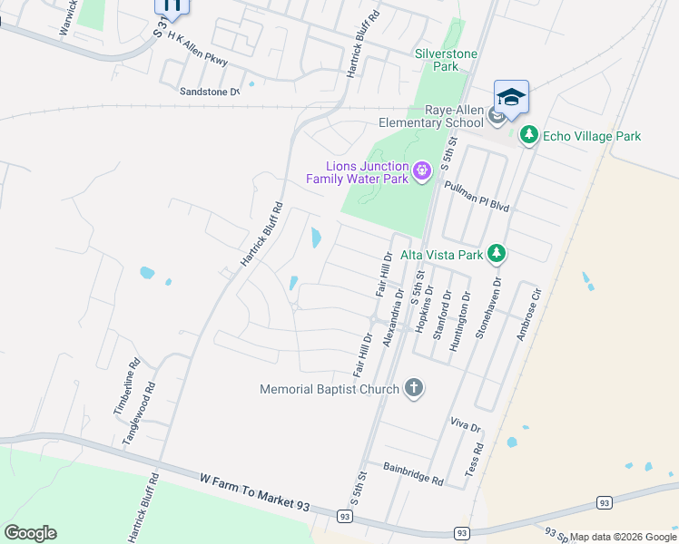 map of restaurants, bars, coffee shops, grocery stores, and more near 5711 Markham Drive in Temple