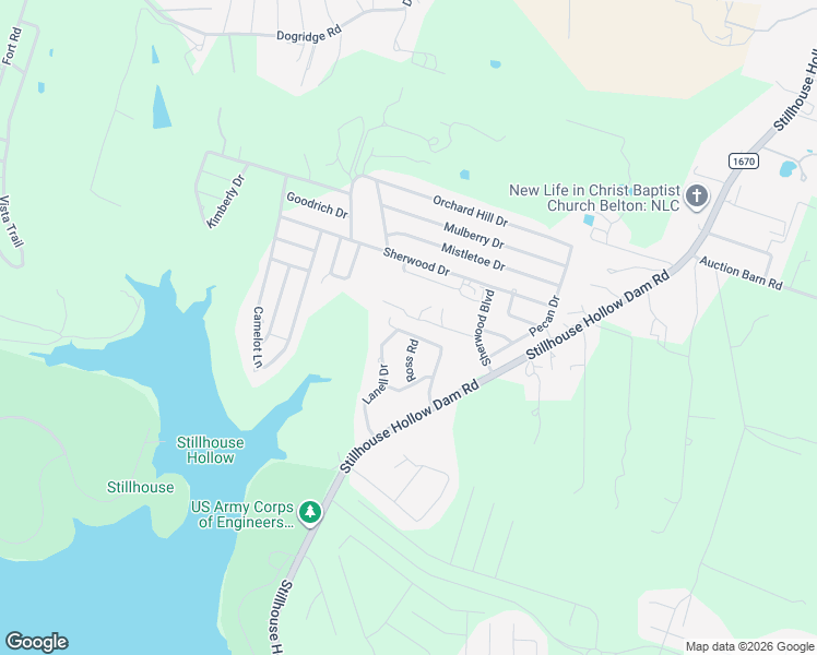 map of restaurants, bars, coffee shops, grocery stores, and more near 4527 Brady Boulevard in Belton