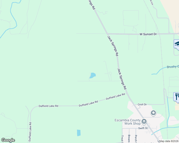 map of restaurants, bars, coffee shops, grocery stores, and more near 124 McKenzie Drive in Atmore