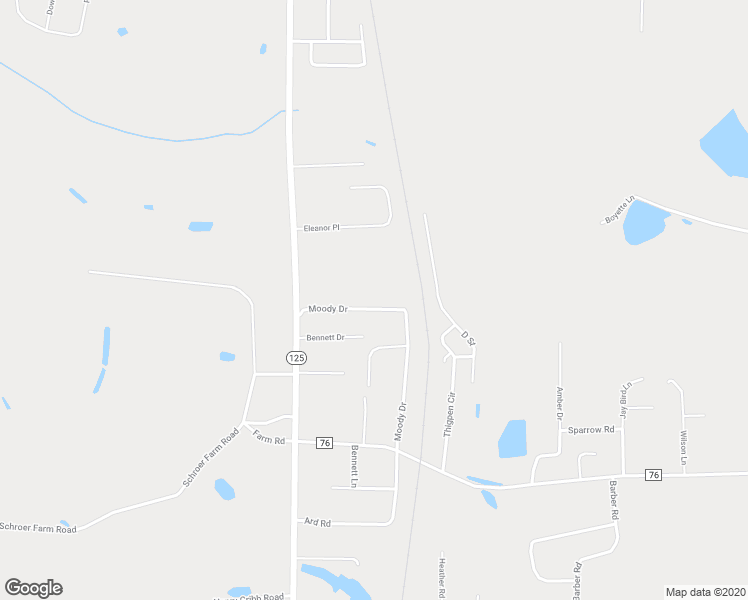 map of restaurants, bars, coffee shops, grocery stores, and more near 82 Moody Drive in Ray City