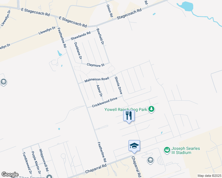 map of restaurants, bars, coffee shops, grocery stores, and more near 9616 Rogano Court in Killeen