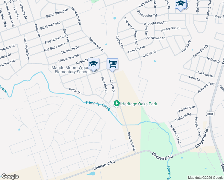 map of restaurants, bars, coffee shops, grocery stores, and more near 7706 Blue Nile Drive in Killeen