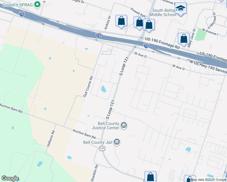 map of restaurants, bars, coffee shops, grocery stores, and more near 1902 South Loop 121 in Belton