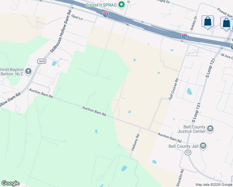 map of restaurants, bars, coffee shops, grocery stores, and more near 2700 Auction Barn Road in Belton