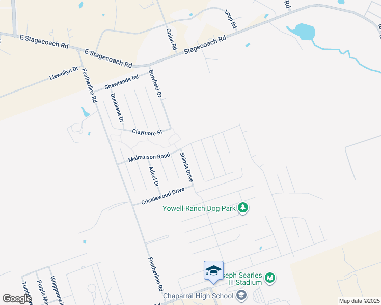 map of restaurants, bars, coffee shops, grocery stores, and more near 9604 Shimla Drive in Killeen