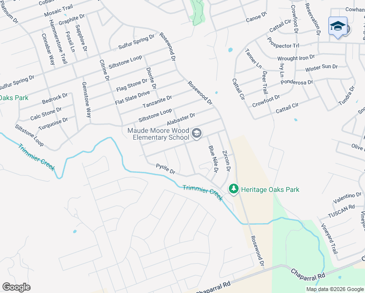 map of restaurants, bars, coffee shops, grocery stores, and more near 6405 Morganite Lane in Killeen