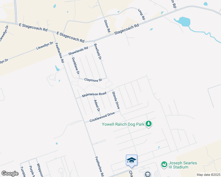 map of restaurants, bars, coffee shops, grocery stores, and more near 3417 Malmaison Road in Killeen