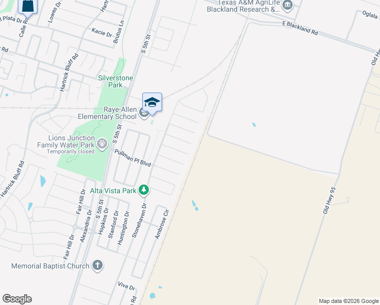 map of restaurants, bars, coffee shops, grocery stores, and more near 217 Dalgoner Lane in Temple