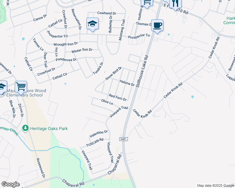 map of restaurants, bars, coffee shops, grocery stores, and more near 2616 Laguna Drive in Harker Heights