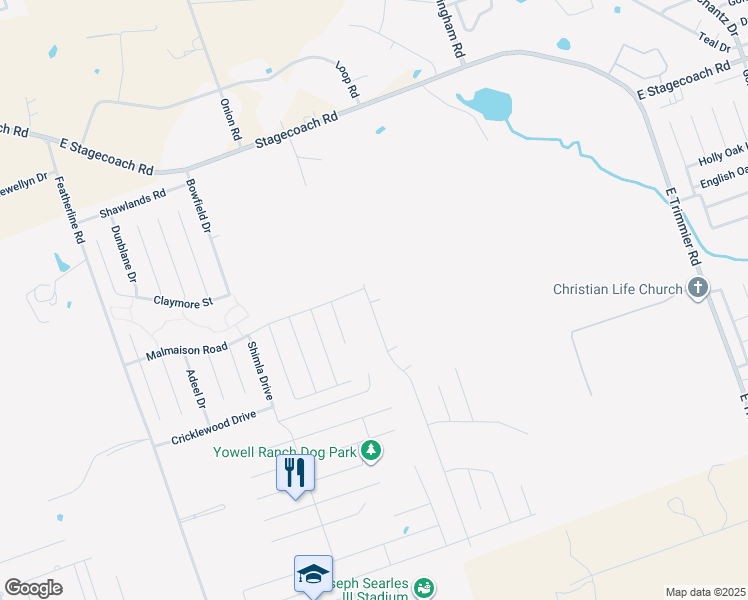 map of restaurants, bars, coffee shops, grocery stores, and more near 3830 Shimla Drive in Killeen
