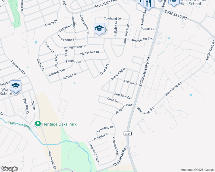 map of restaurants, bars, coffee shops, grocery stores, and more near 2600 Fala Drive in Harker Heights