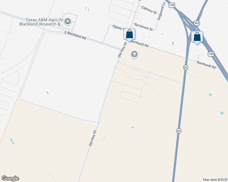 map of restaurants, bars, coffee shops, grocery stores, and more near 4949 Little River Road in Temple