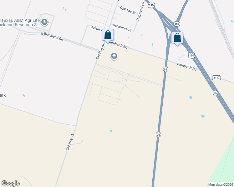 map of restaurants, bars, coffee shops, grocery stores, and more near Dirt Road in Temple