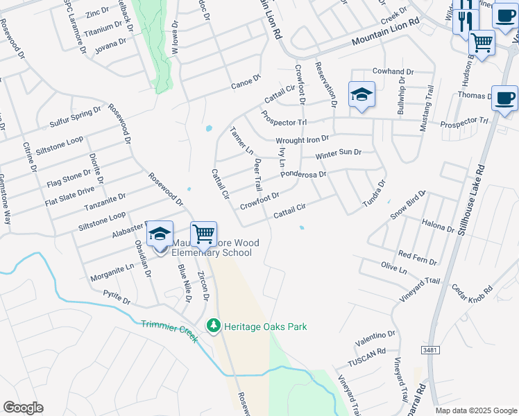 map of restaurants, bars, coffee shops, grocery stores, and more near 301 Crowfoot Drive in Harker Heights