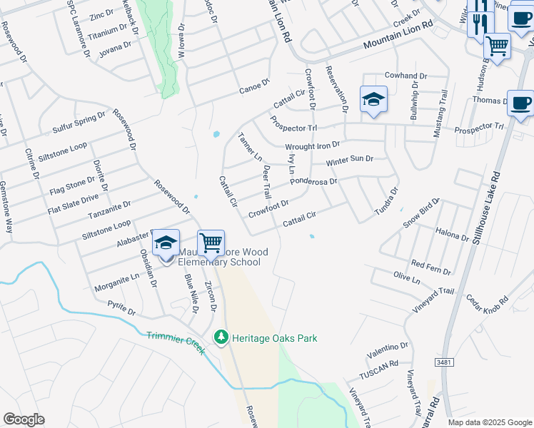 map of restaurants, bars, coffee shops, grocery stores, and more near 301 Crowfoot Drive in Harker Heights