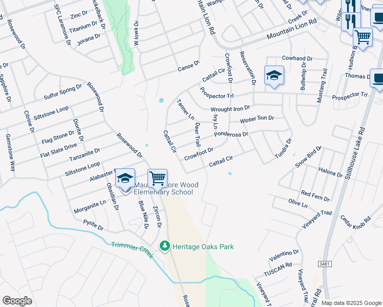 map of restaurants, bars, coffee shops, grocery stores, and more near 209 Crowfoot Drive in Harker Heights