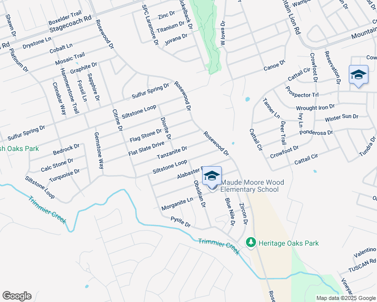 map of restaurants, bars, coffee shops, grocery stores, and more near 6403 Tanzanite Drive in Killeen