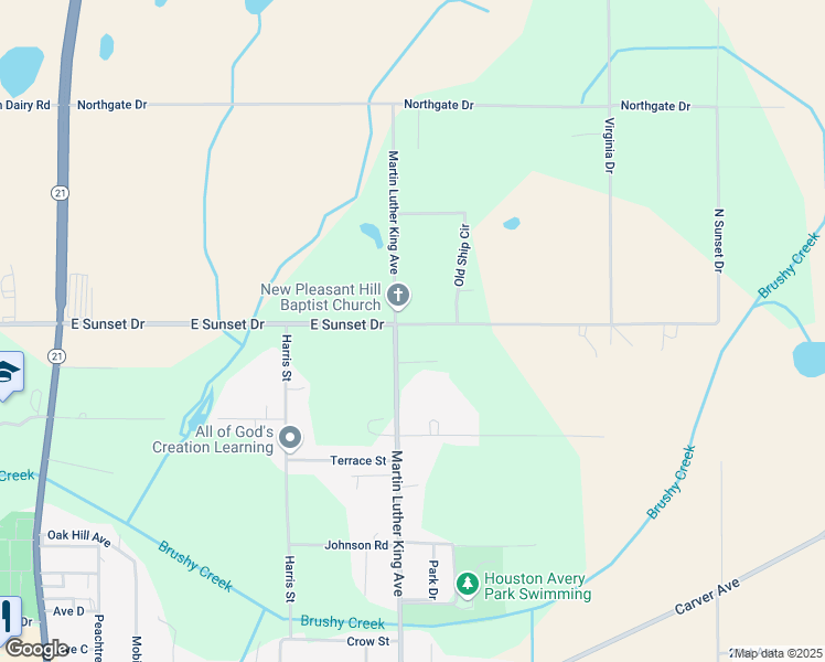 map of restaurants, bars, coffee shops, grocery stores, and more near 1112 East Sunset Drive in Atmore