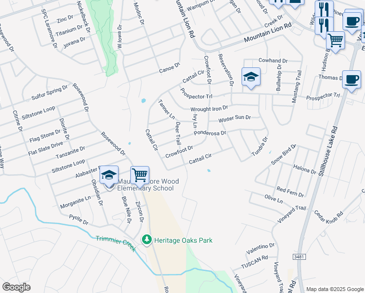 map of restaurants, bars, coffee shops, grocery stores, and more near 301 Crowfoot Drive in Harker Heights