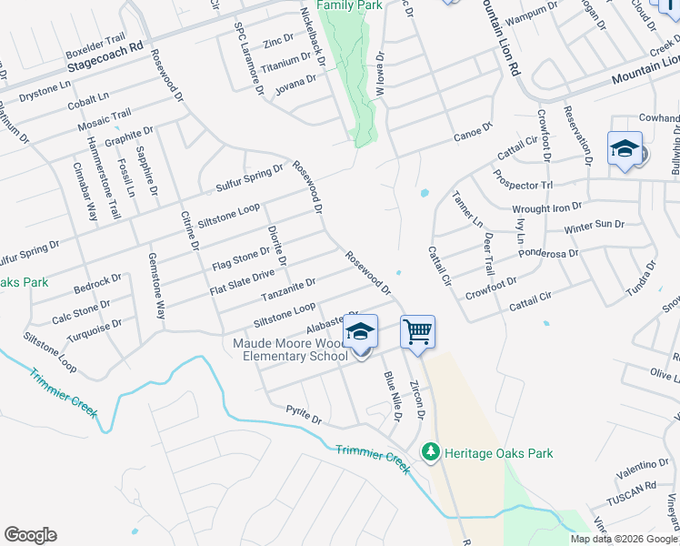 map of restaurants, bars, coffee shops, grocery stores, and more near 6504 Tanzanite Drive in Killeen