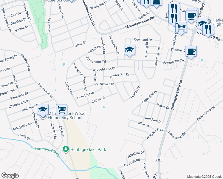 map of restaurants, bars, coffee shops, grocery stores, and more near 511 Lakota Lane in Harker Heights