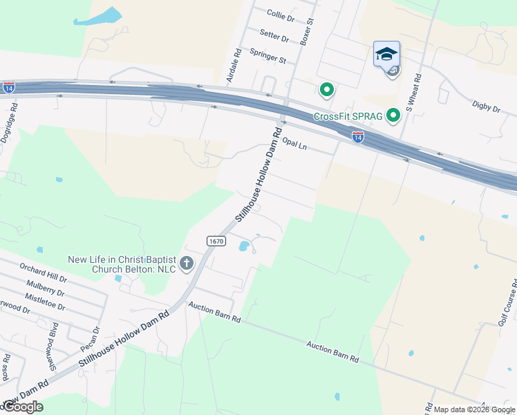 map of restaurants, bars, coffee shops, grocery stores, and more near 3619 Brenda Lane in Belton