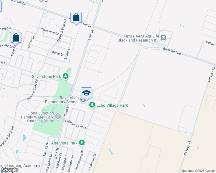map of restaurants, bars, coffee shops, grocery stores, and more near 4720 Stonehaven Drive in Temple