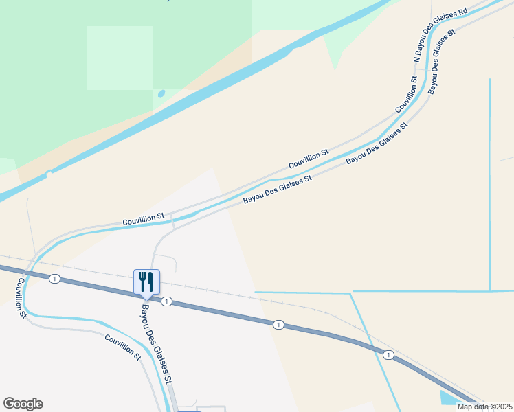 map of restaurants, bars, coffee shops, grocery stores, and more near 240-326 Bayou Des Glaises Street in Moreauville