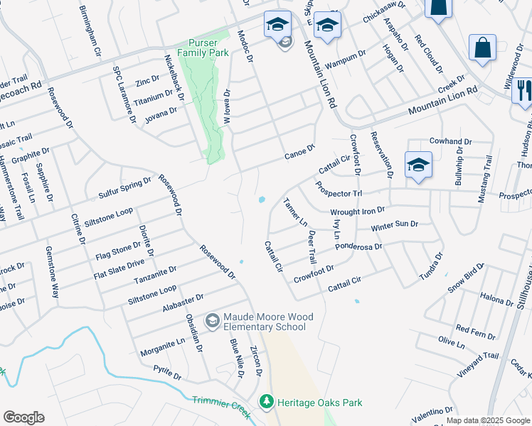 map of restaurants, bars, coffee shops, grocery stores, and more near 411 Cattail Circle in Harker Heights