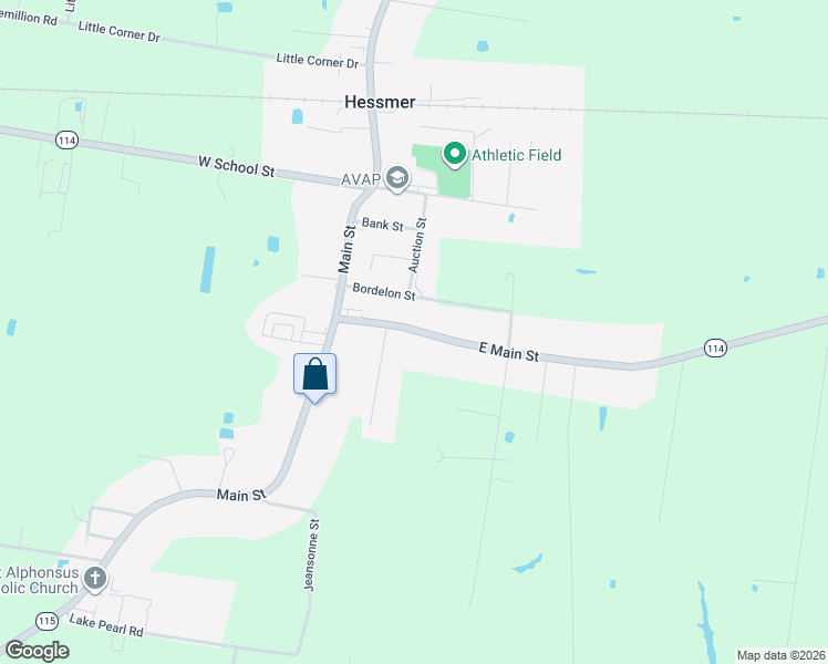 map of restaurants, bars, coffee shops, grocery stores, and more near 4226 East Main Street in Mansura