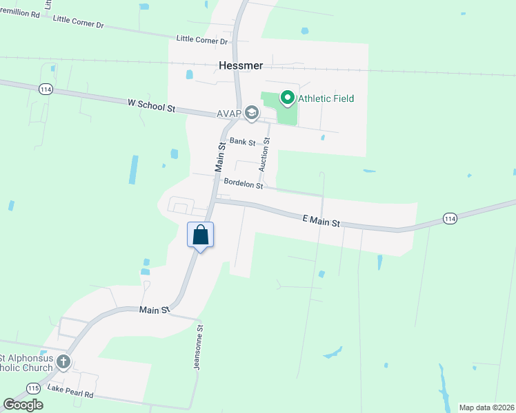 map of restaurants, bars, coffee shops, grocery stores, and more near 4226-4398 East Main Street in Mansura