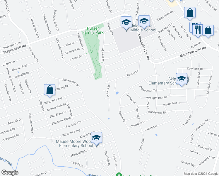 map of restaurants, bars, coffee shops, grocery stores, and more near 407 West Iowa Drive in Harker Heights