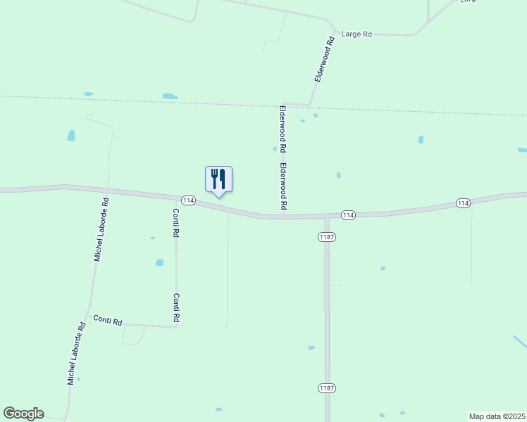 map of restaurants, bars, coffee shops, grocery stores, and more near 5559-5667 State Highway 114 in Mansura
