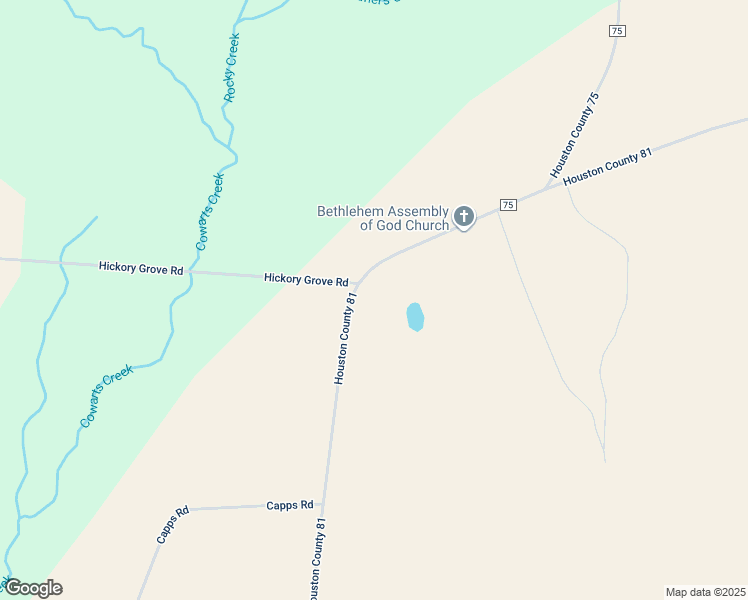map of restaurants, bars, coffee shops, grocery stores, and more near 7027 Houston County 81 in Gordon