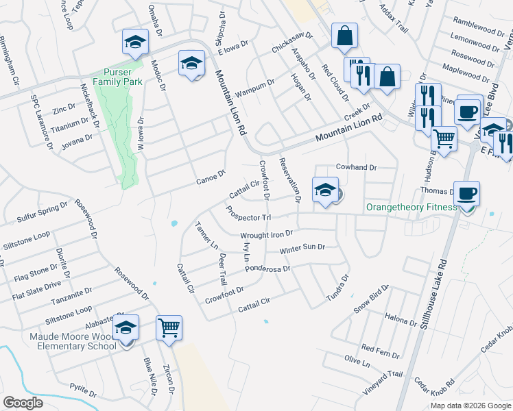 map of restaurants, bars, coffee shops, grocery stores, and more near 306 Bareback Trail in Harker Heights