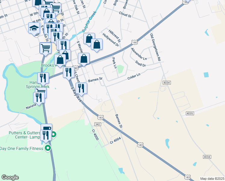 map of restaurants, bars, coffee shops, grocery stores, and more near 1005 Crider Lane in Lampasas