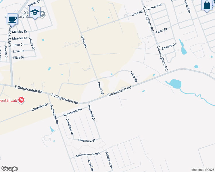 map of restaurants, bars, coffee shops, grocery stores, and more near 3797 East Stagecoach Road in Killeen