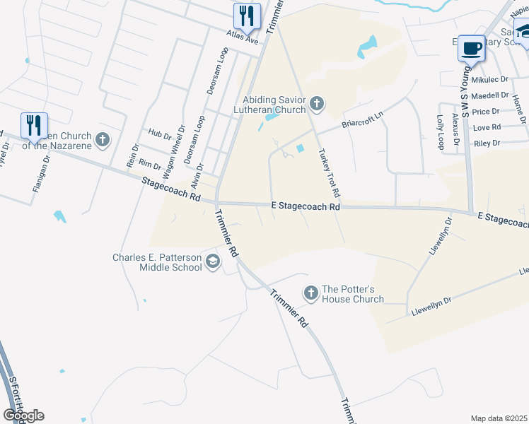 map of restaurants, bars, coffee shops, grocery stores, and more near 1700 East Stagecoach Road in Killeen