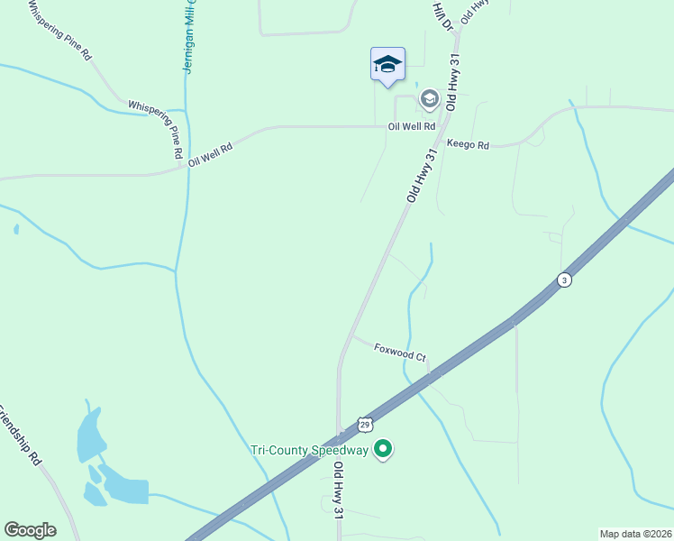 map of restaurants, bars, coffee shops, grocery stores, and more near 3395 Old Highway 31 in Brewton